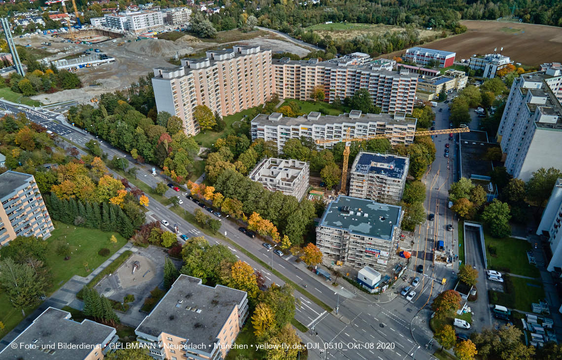 08.10.2020 - Aufstockungsbaustelle Oskar-Maria-Graf-Ring in Neuperlach